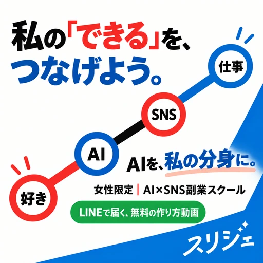 スリジェの広告バナー：私の「できる」を、つなげよう。