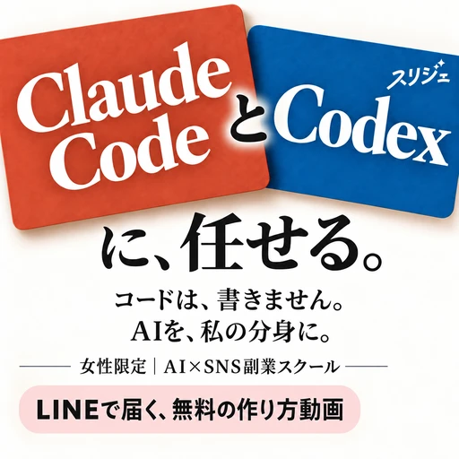 スリジェの広告バナー：Claude Code と Codex に、任せる。