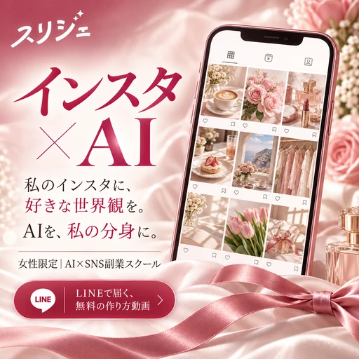 スリジェの広告バナー：私のインスタに、好きな世界観を。