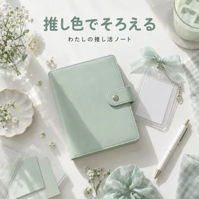 見本の投稿　推し色でそろえる　わたしの推し活ノート